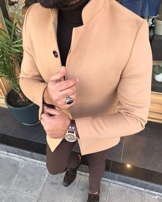 Comment porter un blazer en laine marron clair