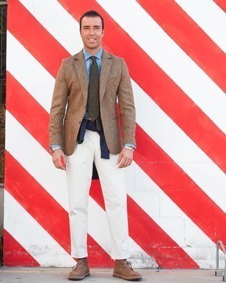 Comment porter un blazer en laine marron clair
