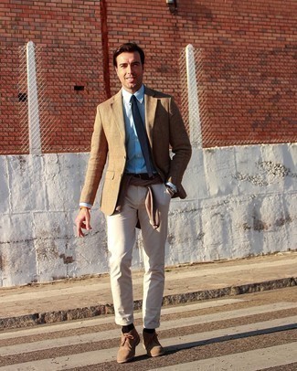 Comment porter un blazer en laine marron clair