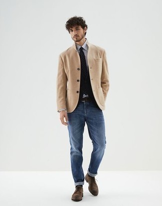 Comment porter un blazer en laine marron clair