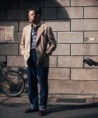 Comment porter un blazer en laine marron clair