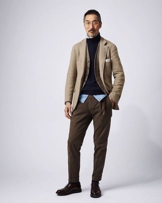 Comment porter un blazer en laine marron clair