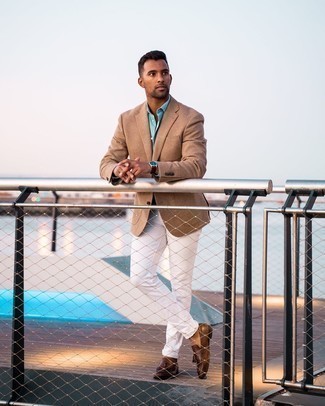 Comment porter un blazer en laine marron clair