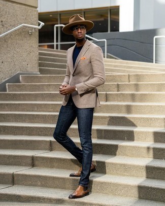 Comment porter un blazer en laine marron clair