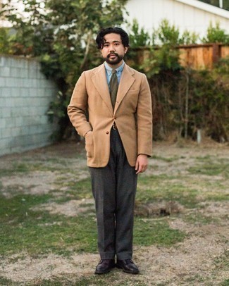 Comment porter un blazer en laine marron clair