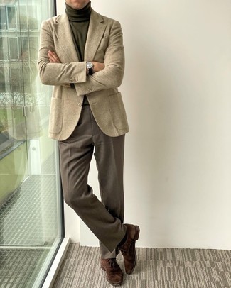 Comment porter un blazer en laine marron clair pour un style elégantes