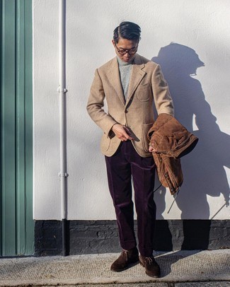 Comment porter un blazer en laine marron clair