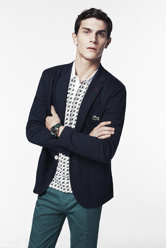 Comment porter un pantalon chino bleu canard