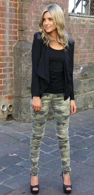 Comment porter un jean skinny bleu canard