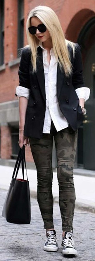 Comment porter un jean skinny bleu canard