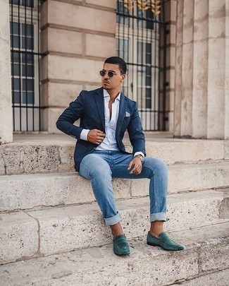 Comment porter des slippers en daim bleu canard