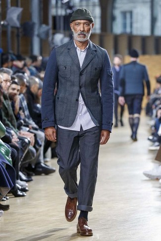 Un blazer à porter avec des chaussures brogues tabac