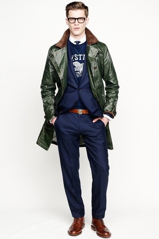 Un blazer à porter avec des chaussures brogues tabac pour un style chic decontractés quand il fait frais