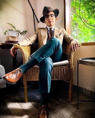 Un blazer à porter avec des chaussures brogues tabac