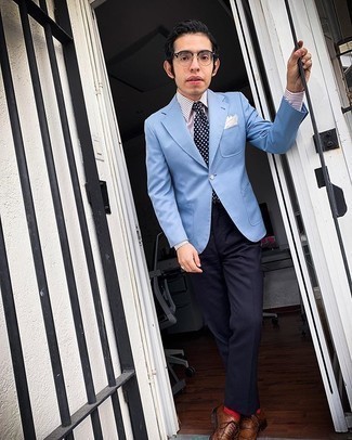 Un blazer à porter avec des chaussures brogues tabac