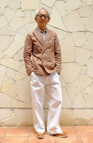 Un blazer à porter avec des chaussures brogues tabac
