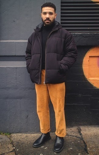 Comment porter un pantalon chino en velours côtelé tabac