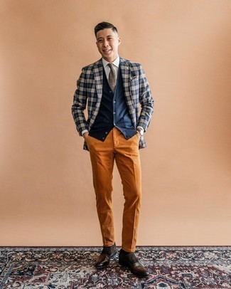 Comment porter un pantalon chino en velours côtelé tabac