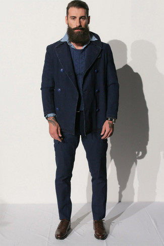 Une chemise de ville à porter avec des chaussures derby tabac