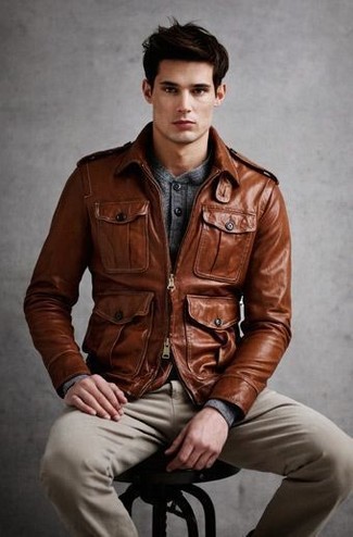 Comment porter une veste style militaire tabac