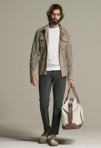 Comment porter une veste style militaire tabac