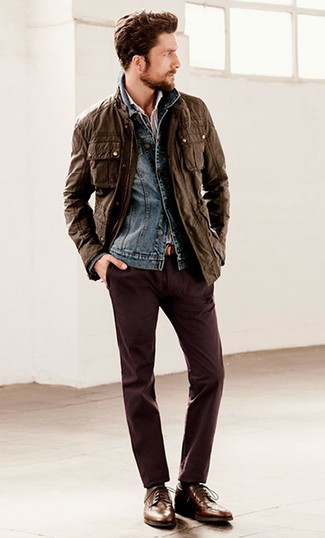 Comment porter une veste style militaire tabac
