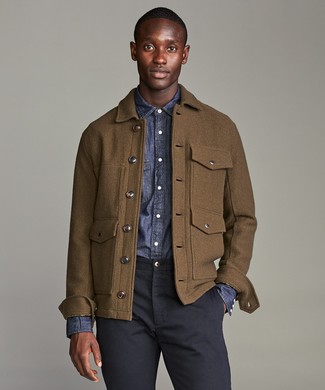 Comment porter une veste style militaire tabac