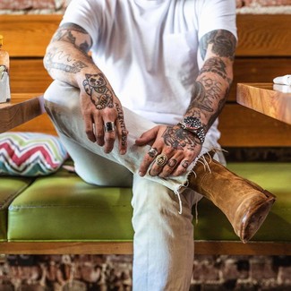Comment porter des bottes western en daim tabac