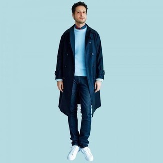 Trench bleu marine Selected Homme