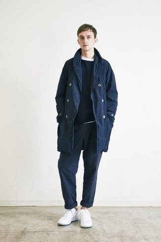 Trench bleu marine Selected Homme