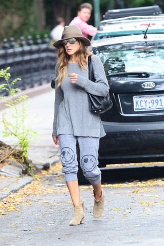 Pantalon de jogging imprimé gris foncé Calvin Klein Jeans