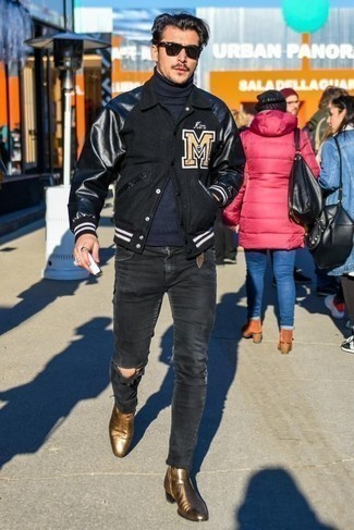 Comment porter un pull à col roulé avec un jean