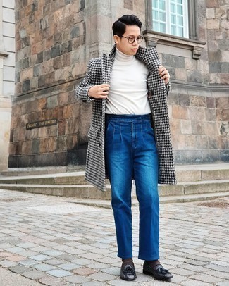 Comment porter un pull à col roulé avec un jean