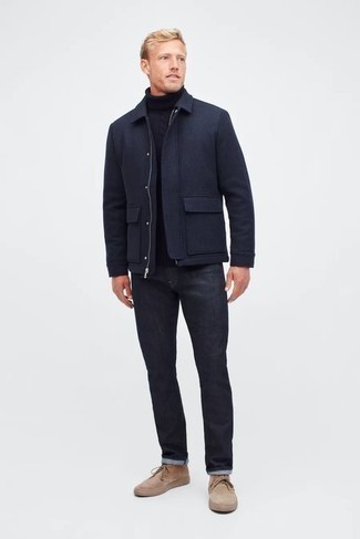 Comment porter un pull à col roulé avec un jean