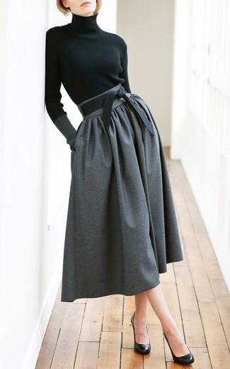 Comment porter un pull à col roulé avec des escarpins