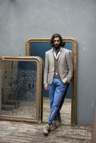 Pantalon chino bleu Salvatore Ferragamo