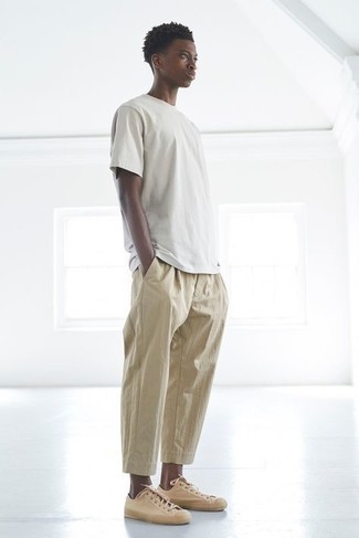 Pantalon chino beige Post Archive Faction PAF