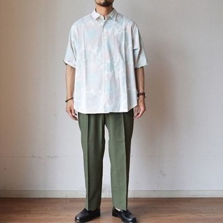 Pantalon chino olive Selected Homme