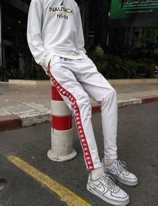T-shirt à manche longue imprimé blanc Tommy Jeans