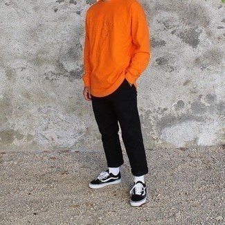 T-shirt à manche longue orange Comme Des Garcons Homme Plus