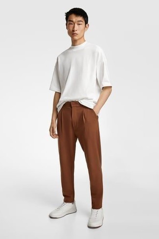 Pantalon chino marron Kolor