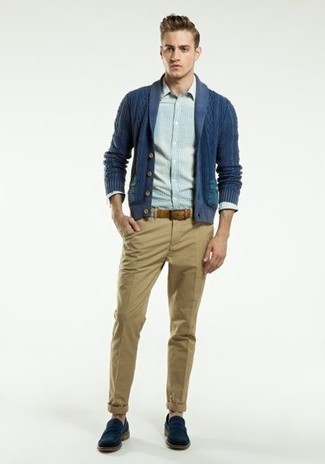 Chemise à manches longues en seersucker à rayures verticales bleu clair Tommy Jeans