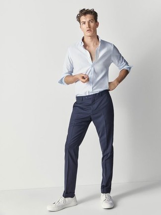 Pantalon chino bleu marine Matthew Miller