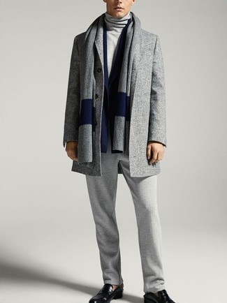 Écharpe en laine grise Thom Browne
