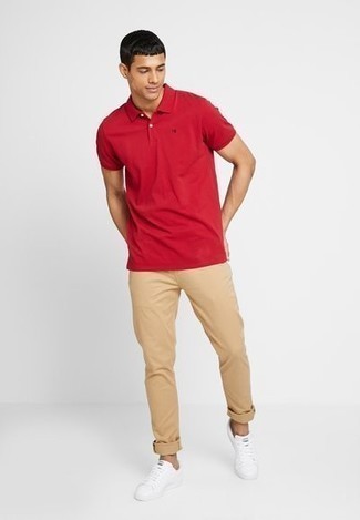 Polo rouge Burberry