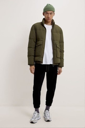 Doudoune olive The North Face