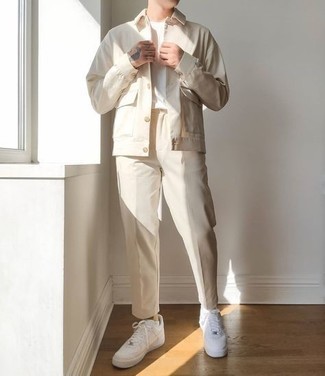 Veste-chemise beige Essentials