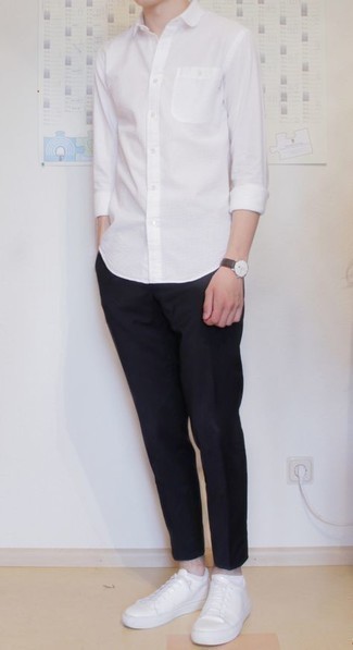 Chemise à manches longues blanche Joe Chia