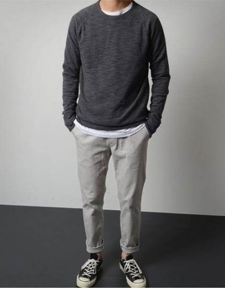 T-shirt à manche longue gris foncé Polo Ralph Lauren