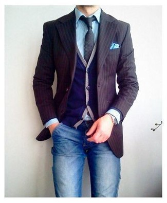 Comment porter une veste à rayures verticales pour un style chic decontractés